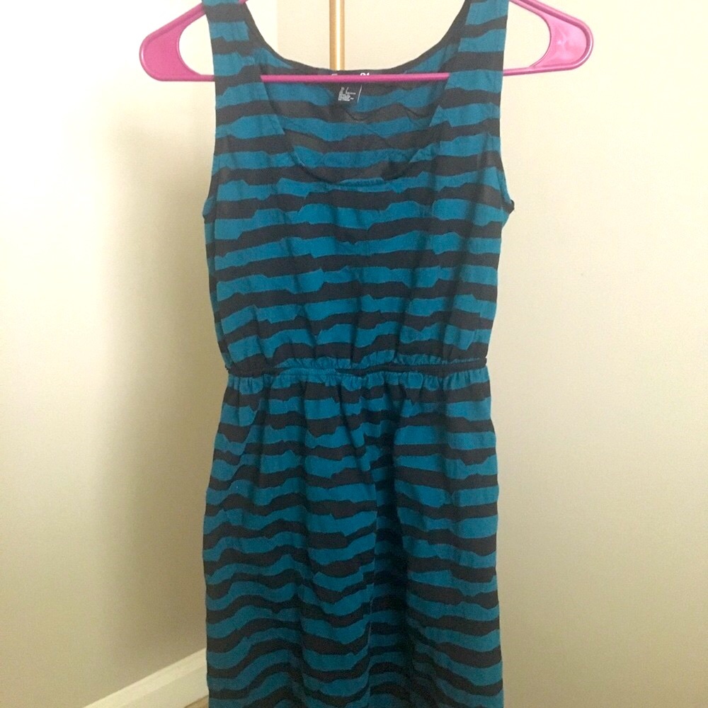 Forever 21 Blue/Black Stripped Dress.